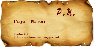 Pujer Manon névjegykártya